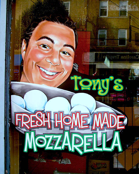 Custom painted window art for Italian Restaurant